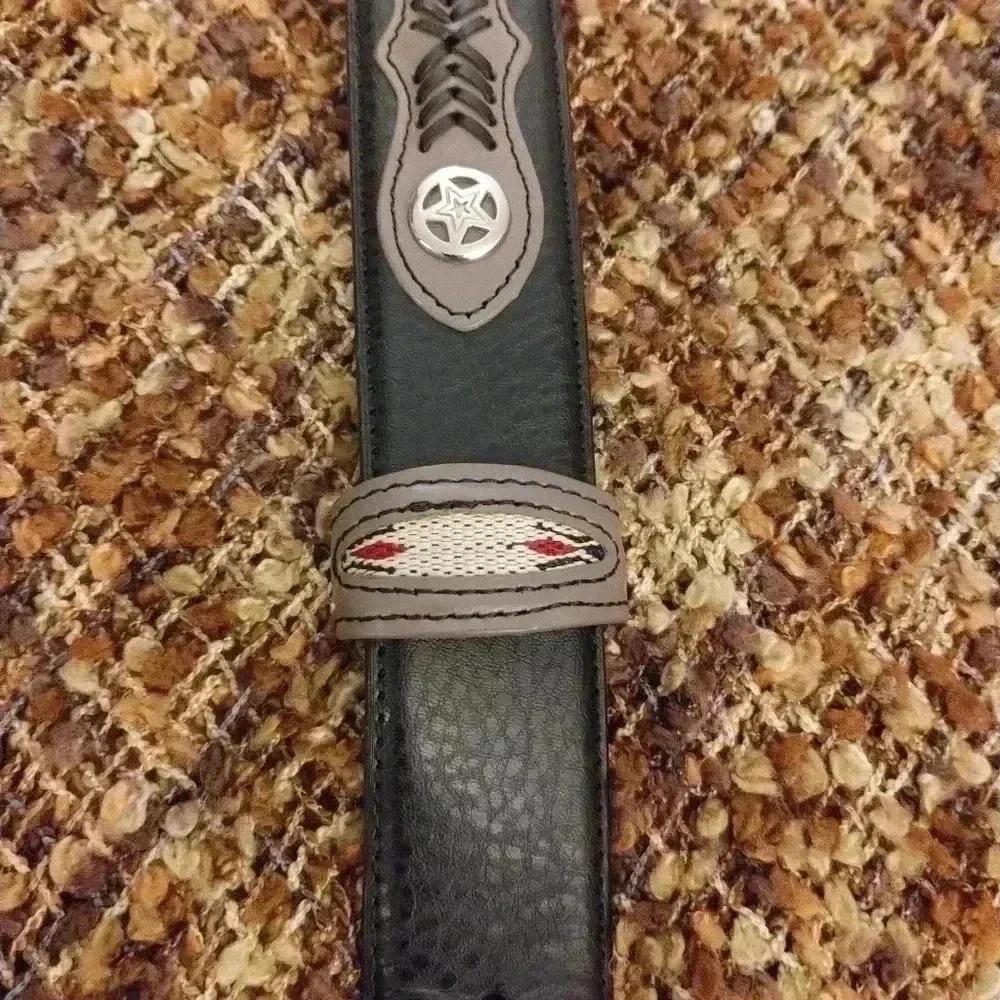 Sahara safari genuine leather mens belt - Picture 5 of 11